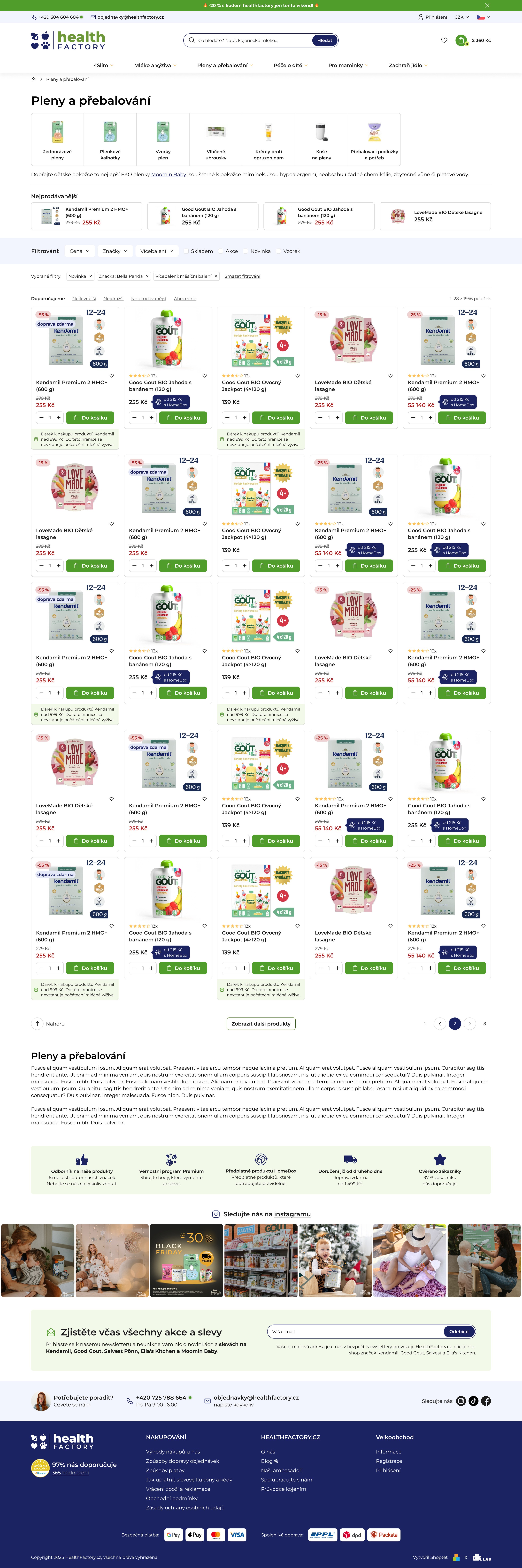 Health Factory — desktop, obrazovka 2