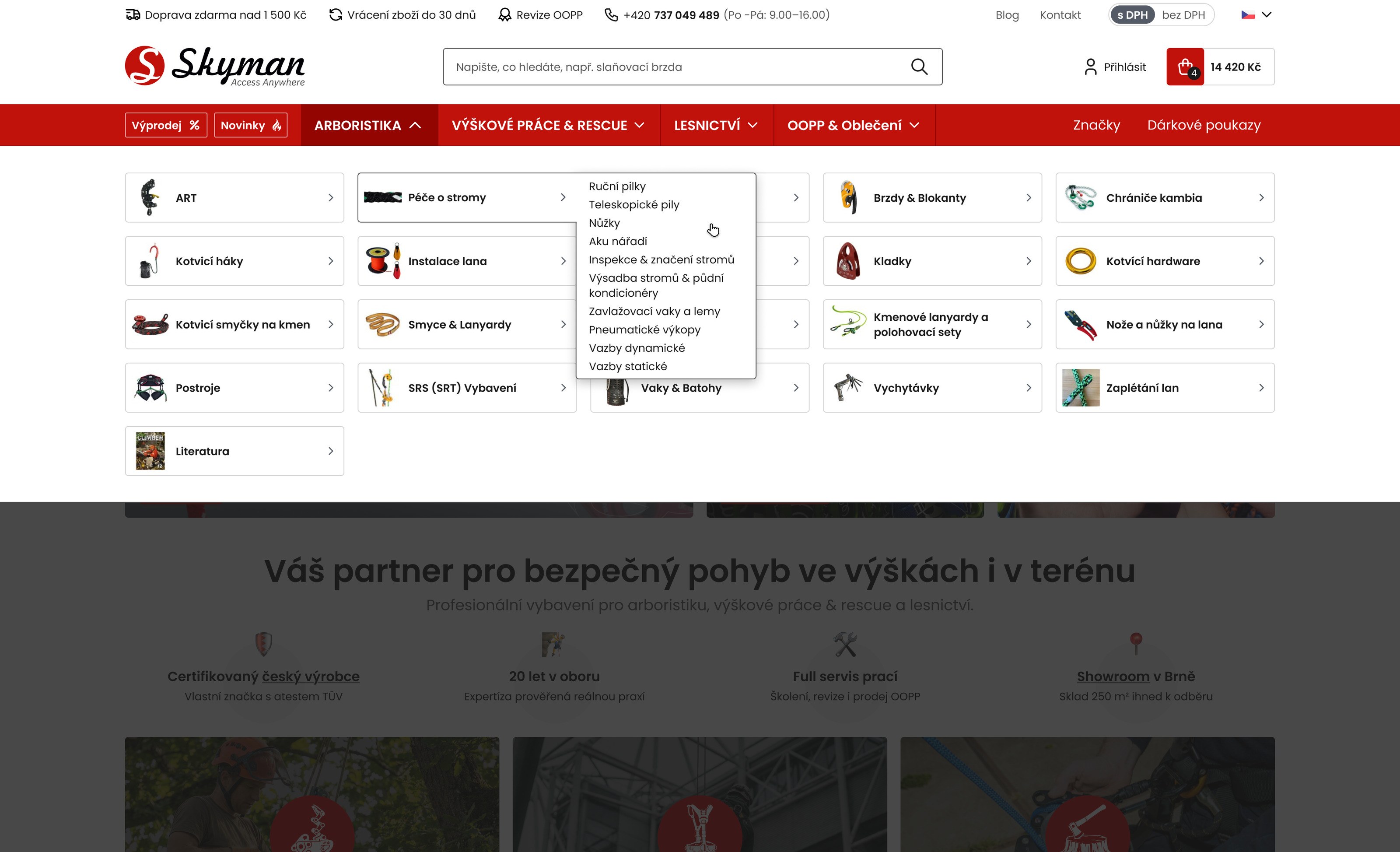 Skyman — desktop, obrazovka 2