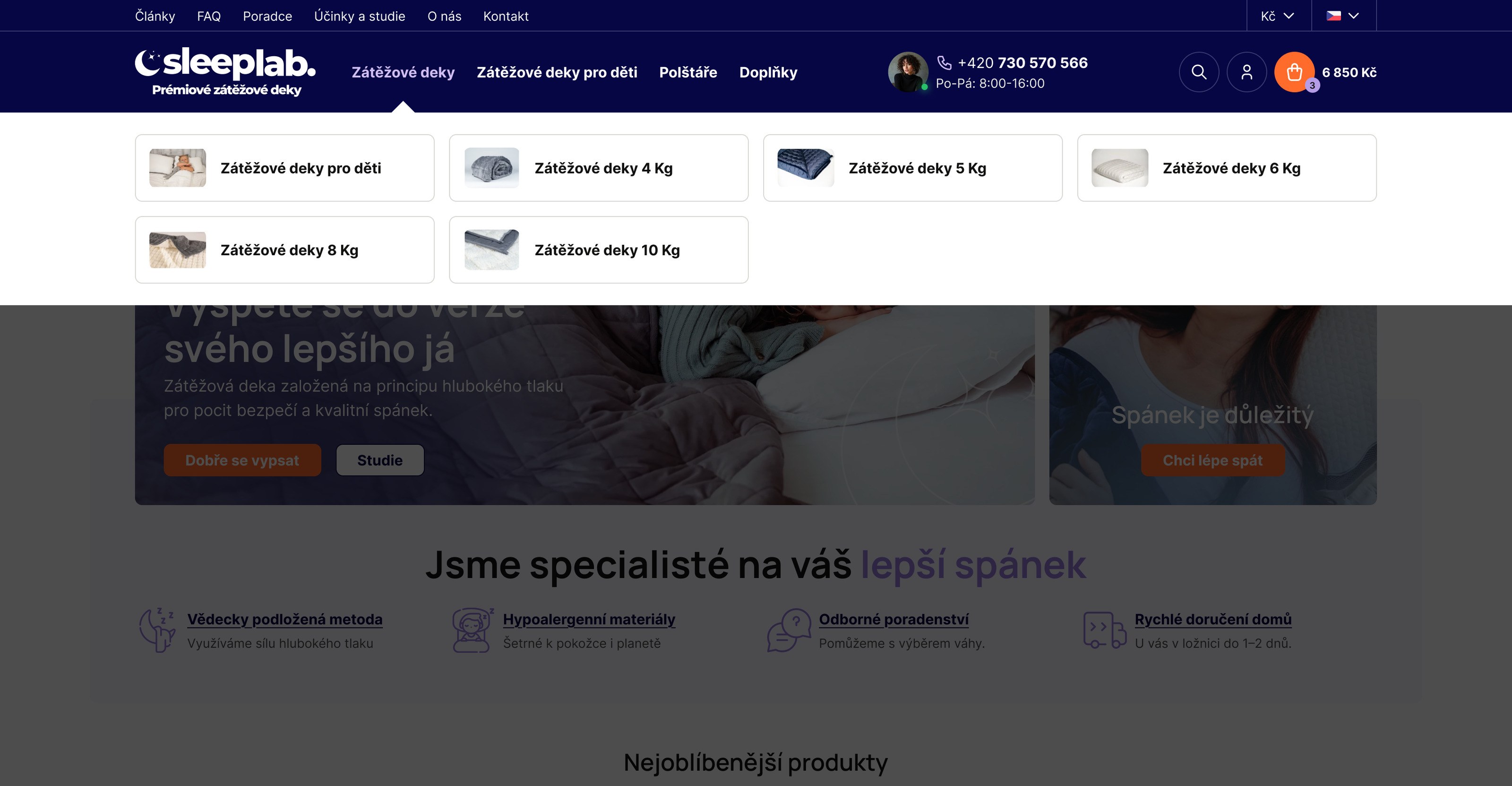 SleepLab — desktop, obrazovka 2