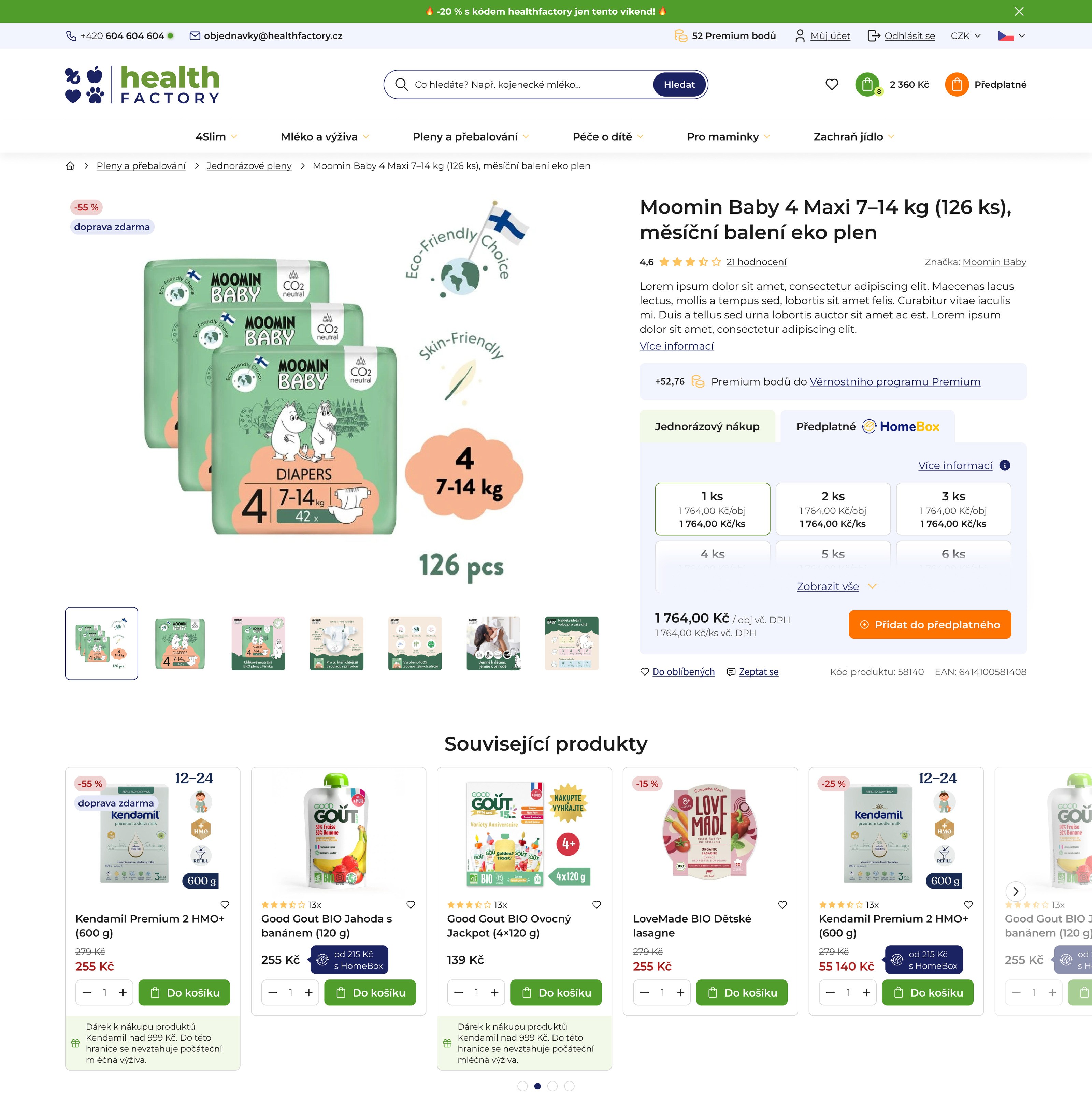 Health Factory — desktop, obrazovka 4