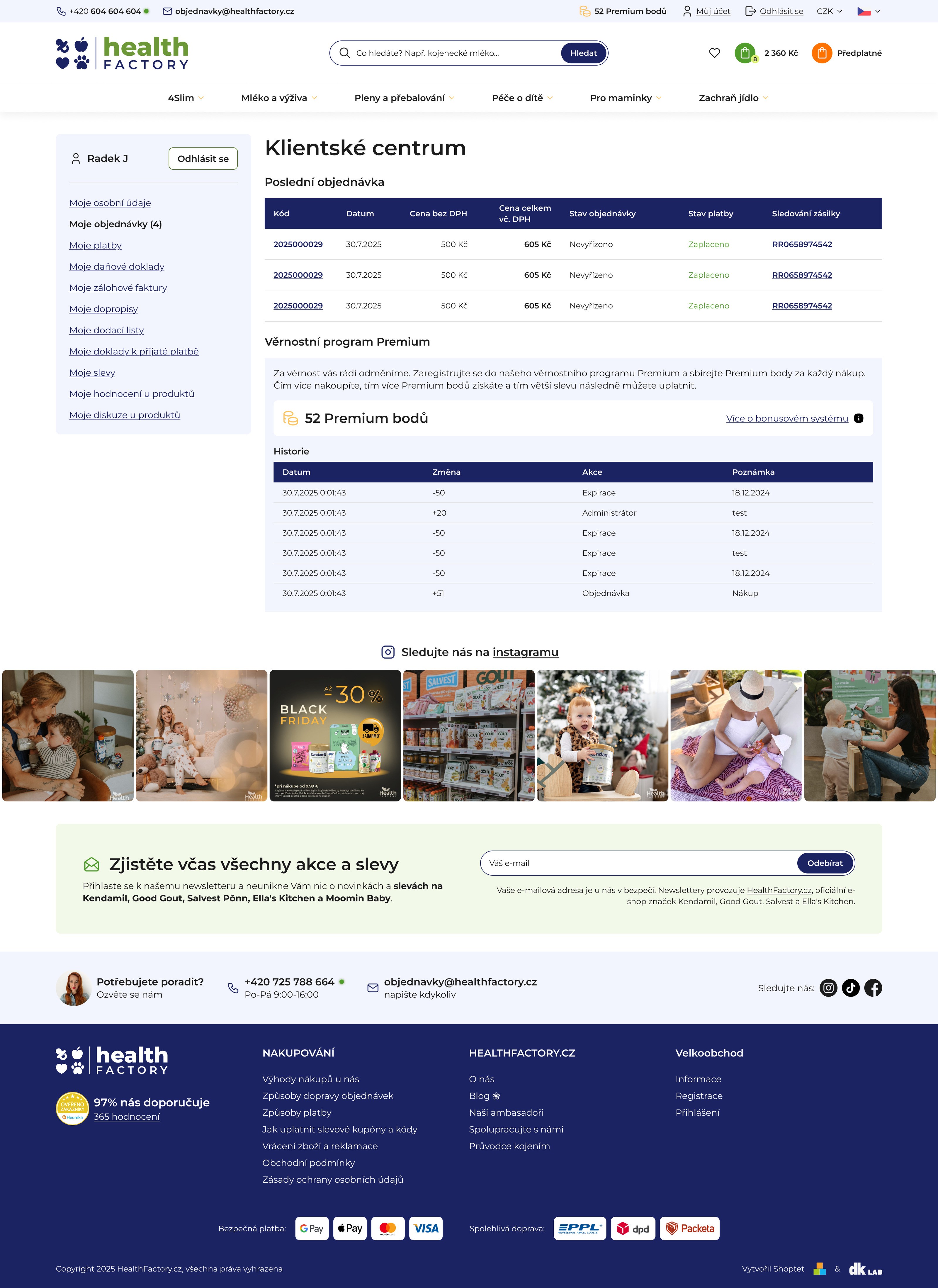 Health Factory — desktop, obrazovka 5