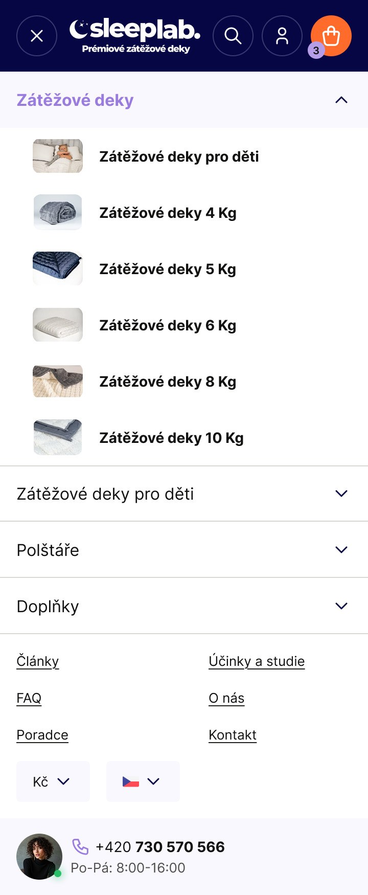 SleepLab — mobil, obrazovka 2