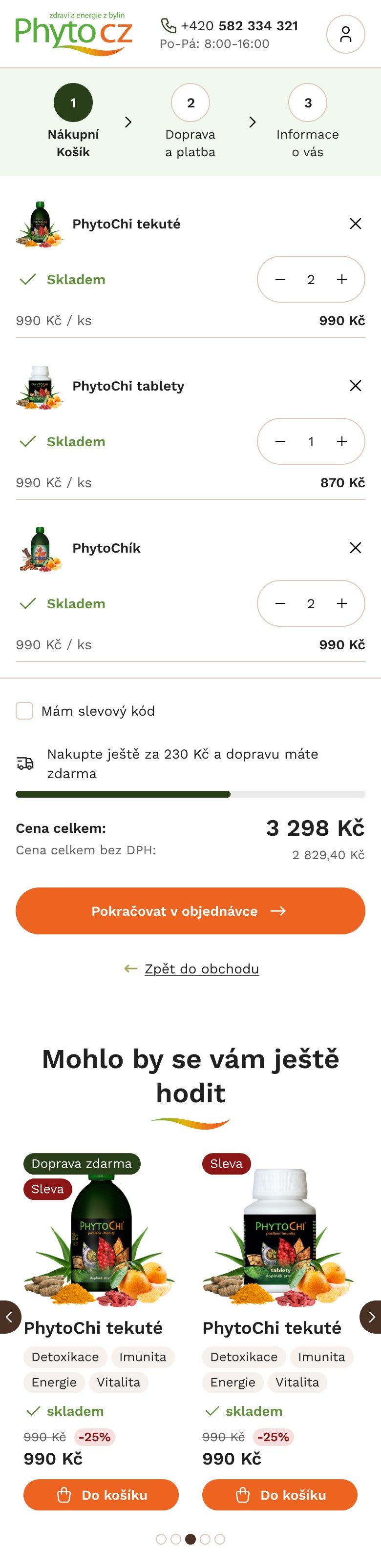 Phyto — mobil, obrazovka 4